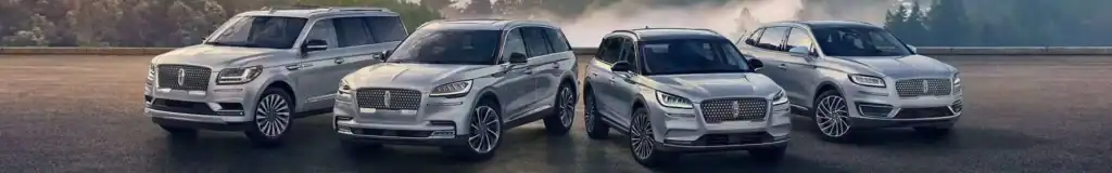 Four suvs are shown in a row.